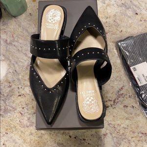 Genuine leather mule shoes